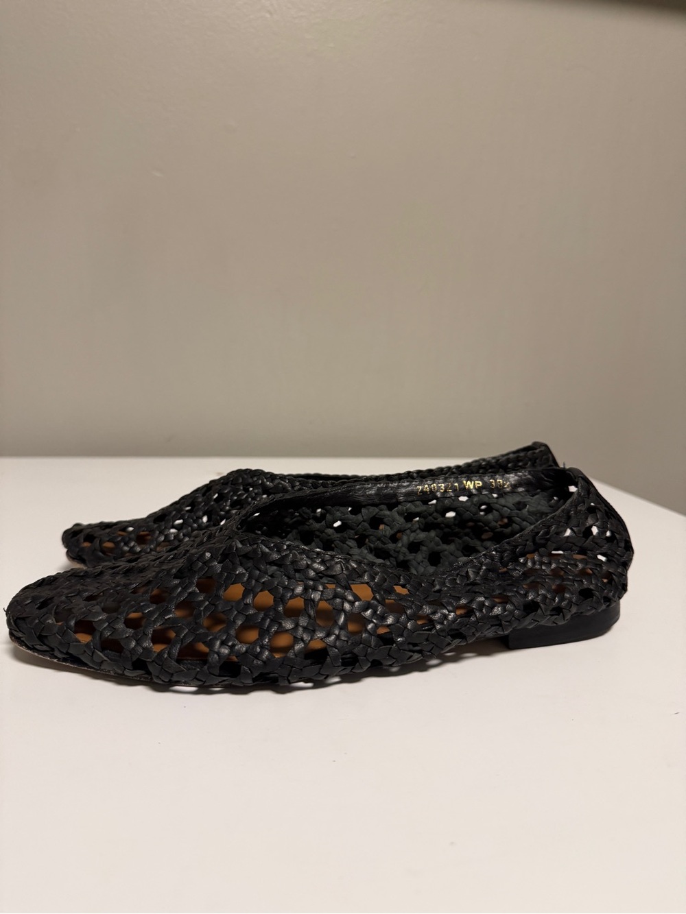 Margaux THE WOVEN PAZ Black Woven Leather Made In Spain Women’s US 8.5 M EU 38.5